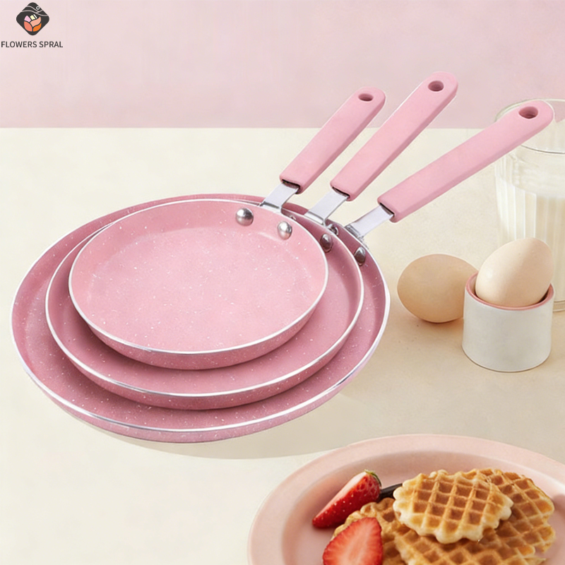 Egg Waffle Pan - 1 Non Stick Pink Frying Pan