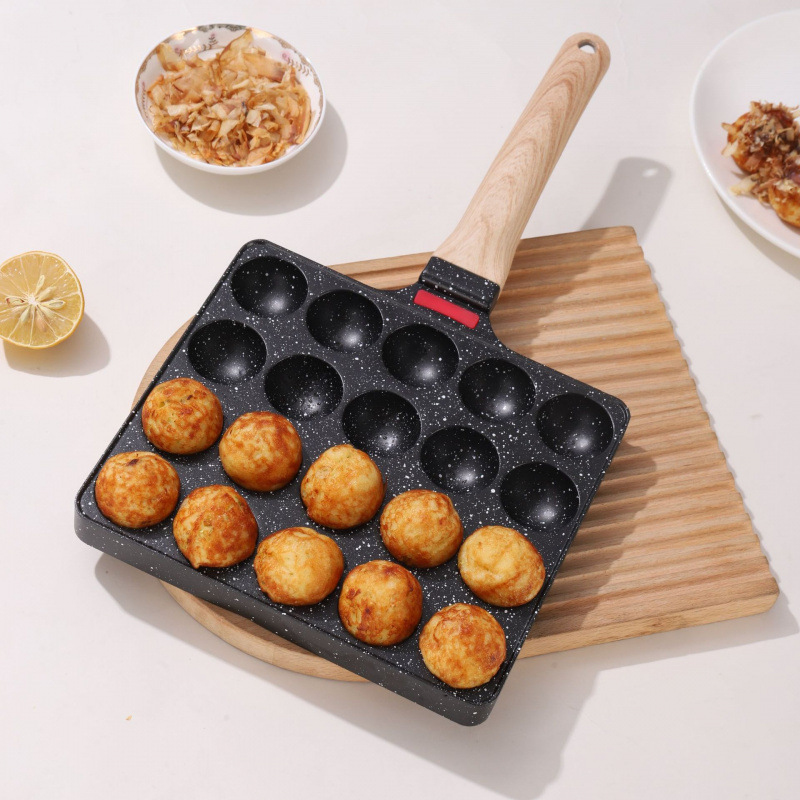 Takoyaki Grill Plate - 20-Hole Takoyaki Pan, Non-Stick Octopus Ball