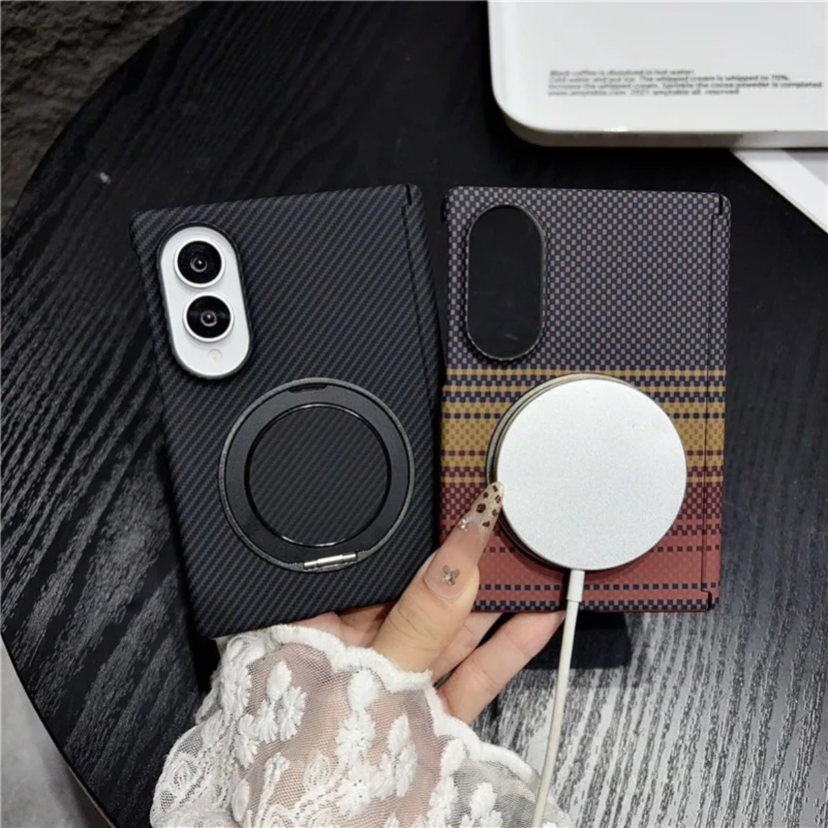 Carbon Fiber leather 360 Brack - Taco Stand Holder review and price
