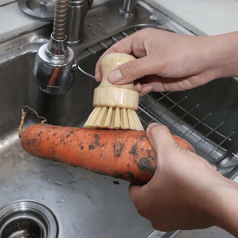 Bamboo Dish Scrub Brush Soap D - Cast Iron Corn review and price