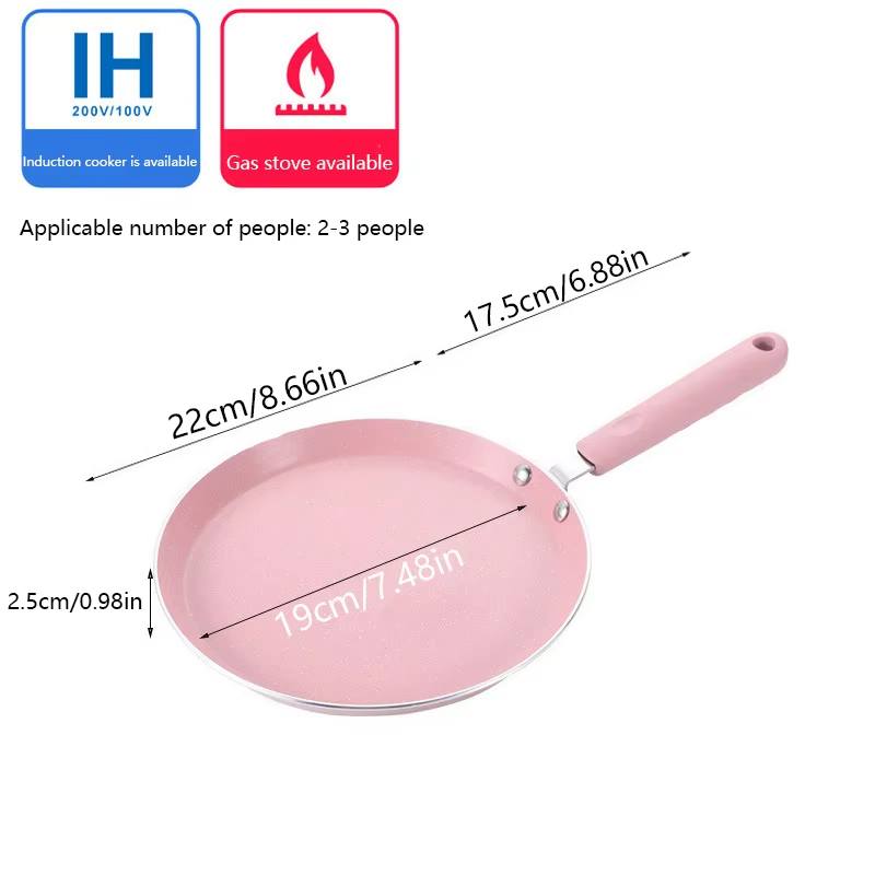 1 Non Stick Pink Frying Pan Fo - Egg Waffle Pan review and price