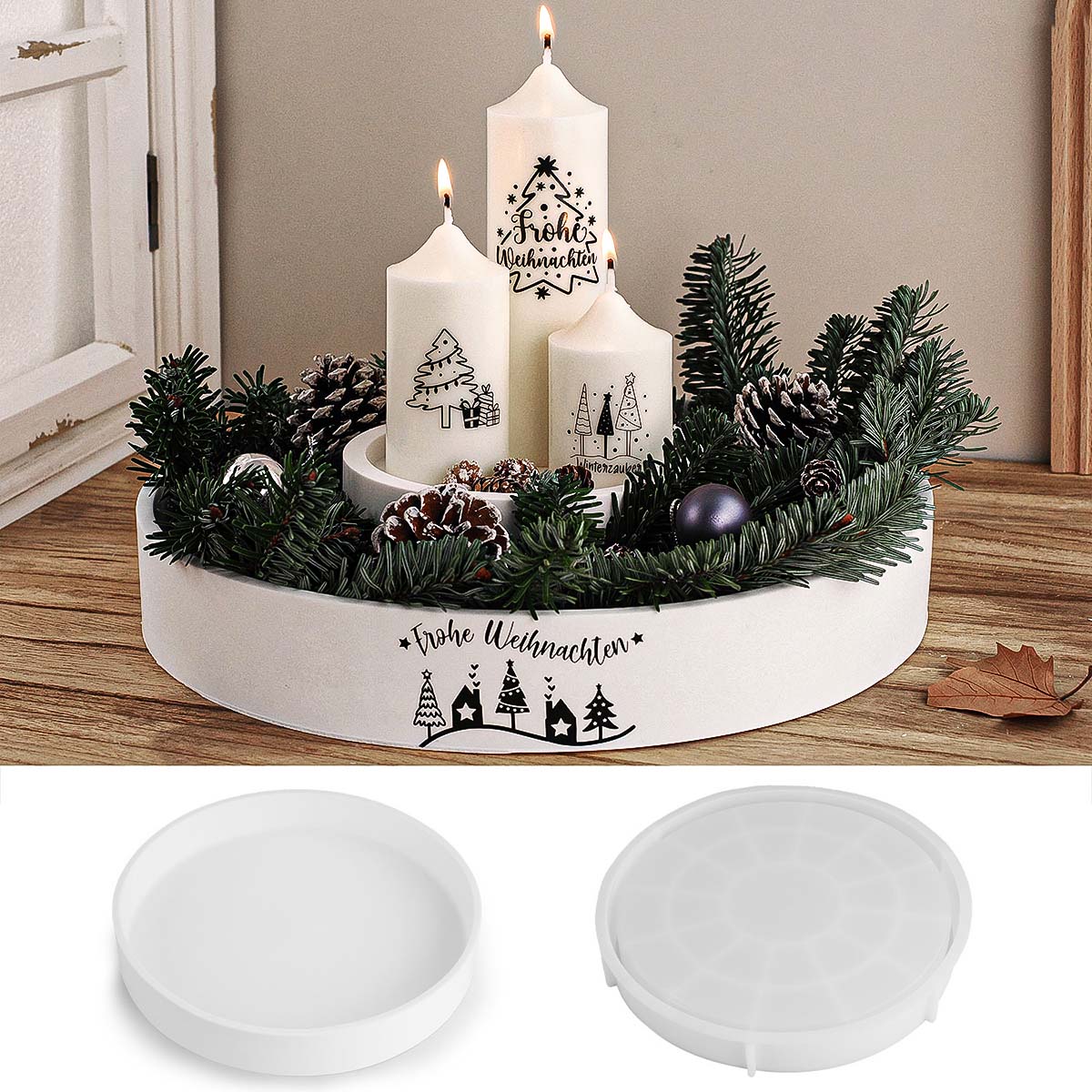 Concrete Round Candle Bowl Ves - Potsticker Mold review and price