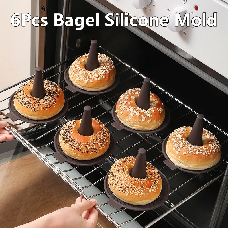 6Pcs Bagel Tools Silicone Mold - Donut Mold Silicone review and price