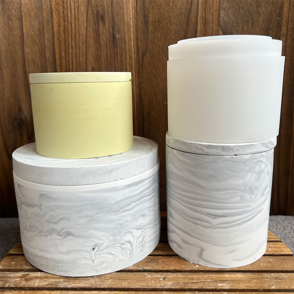 Round Cement Candle Canister S - Potsticker Mold review and price